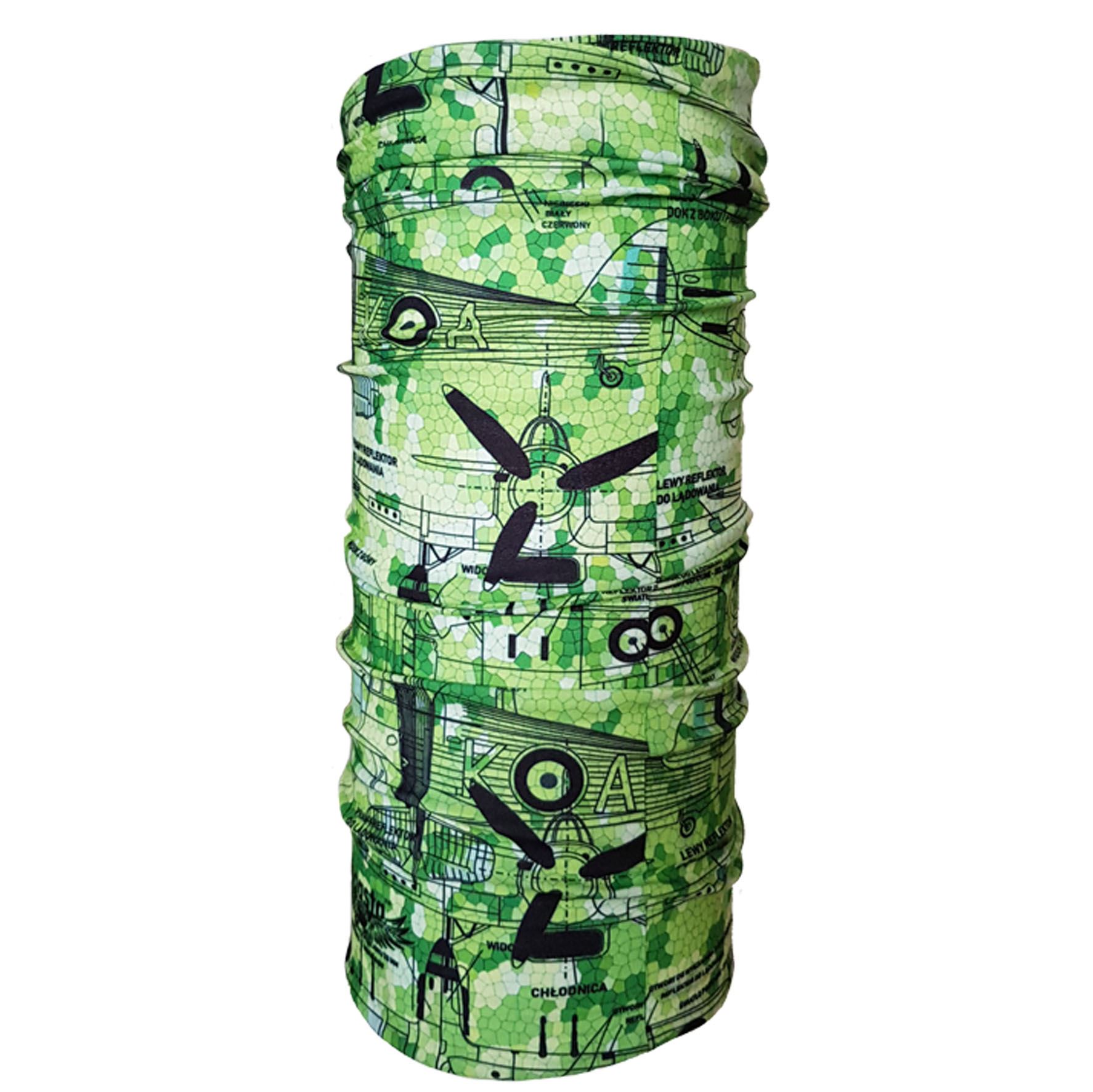 Chusta-Termoaktywna-dywizjon-zielona Chusta samolot Huragan Green