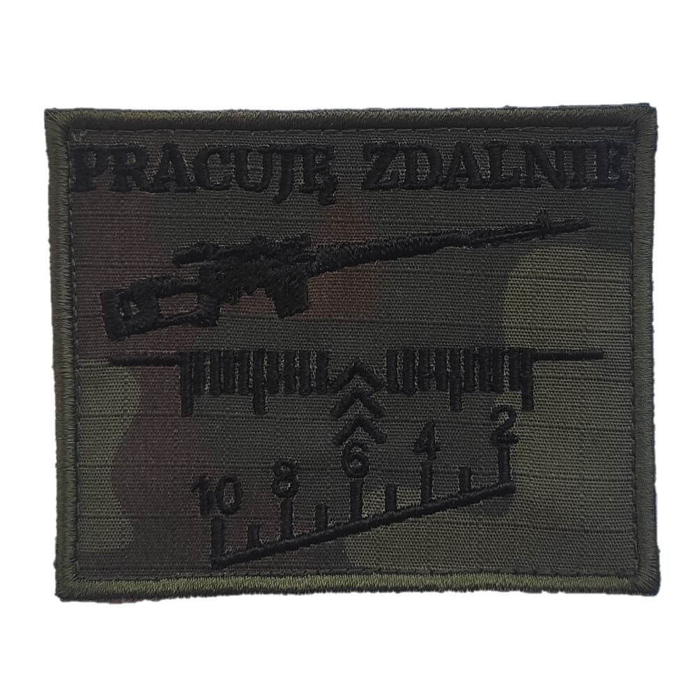 Plakietka PRACUJĘ ZDALNIE Plakietka haftowana Pracuję Zdalnie